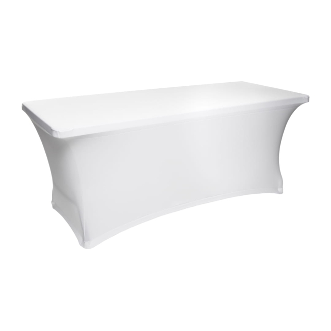 pokrowiec na stół bankietowy 180x75 cm biały | PRACOWNIA HORECA