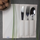 natural folding cutlery pocket