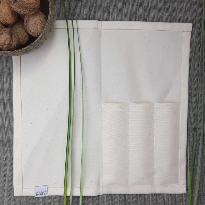 natural folding cutlery pocket