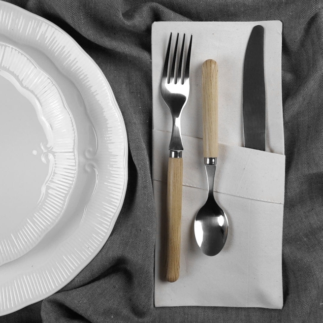 natural cutlery pocket