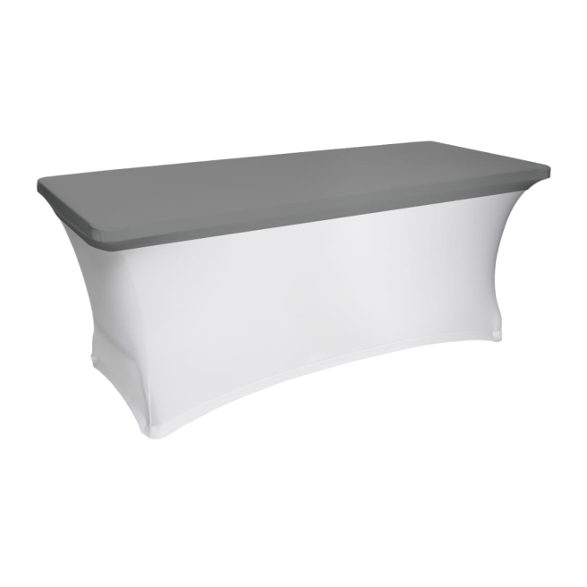 gray elastic cover for table top 180x75 cm