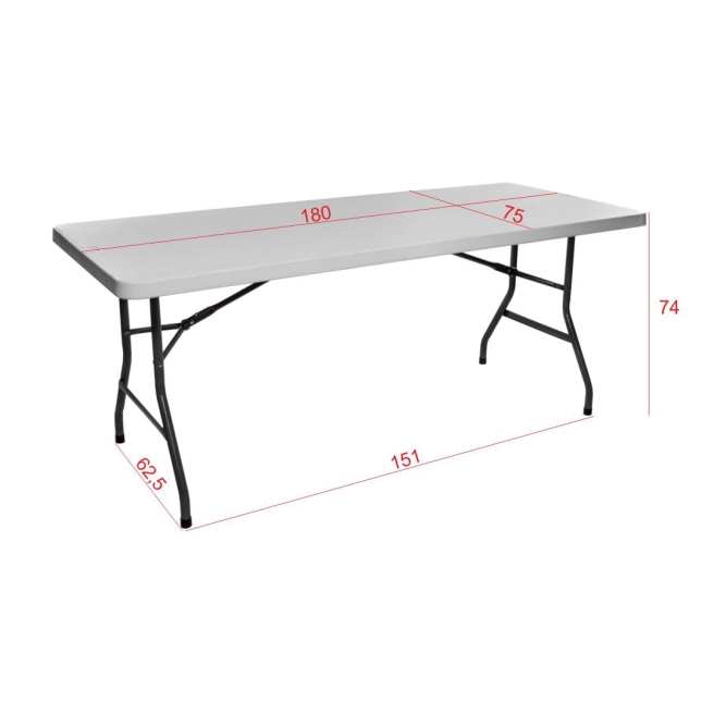 wymiary stołu 180x75 cm