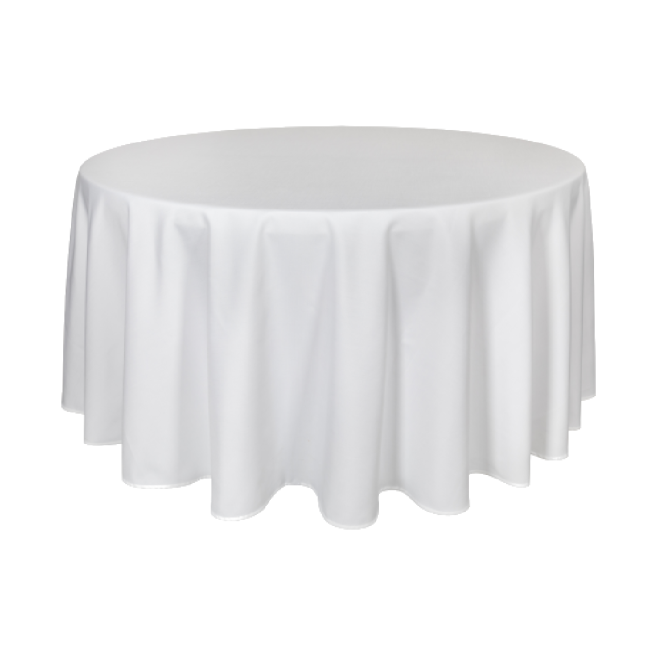 biały obrus okrągły Porto 320cm | PRACOWNIA HORECA