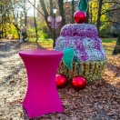 fuchsia elastic cocktail table cover ø 80 cm | PRACOWNIA HORECA