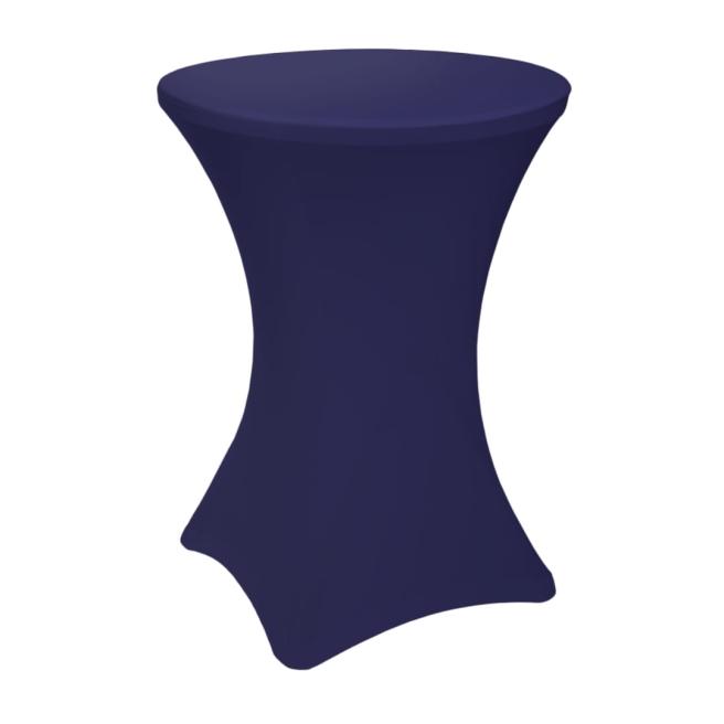 stretch cocktail table cover navy blue | PRACOWNIA HORECA