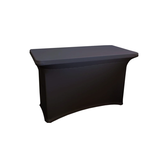 black elastic banquet table cover 120x60 cm