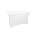white elastic banquet table cover 120x60 cm