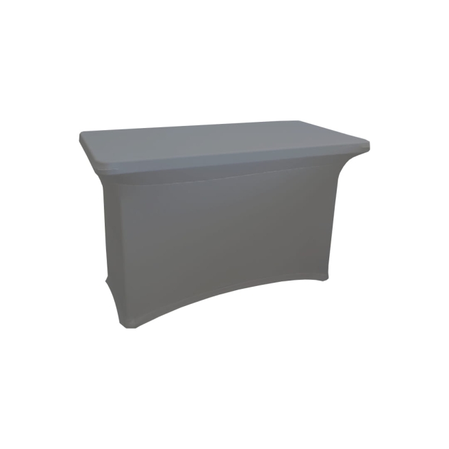 gray elastic banquet table cover 120x60 cm