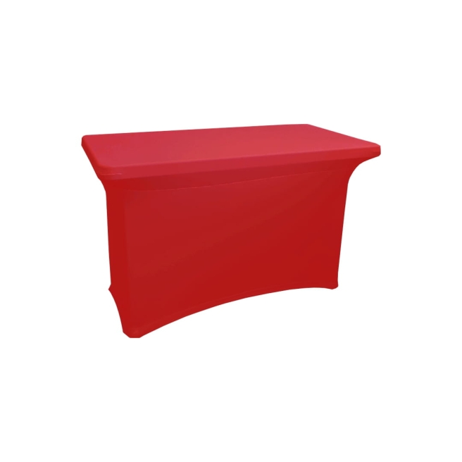red elastic banquet table cover 120x60 cm