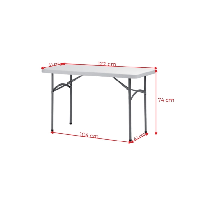 diamensions of the table 120x60 cm