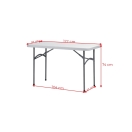 diamensions of the table 120x60 cm