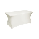 ecru elastic catering table cover 150x75 cm