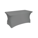 gray elastic catering table cover 150x75 cm