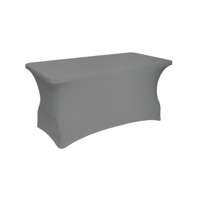 gray elastic catering table cover 150x75 cm