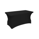 black elastic catering table cover 150x75 cm