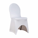 white elastic banquet chair cover