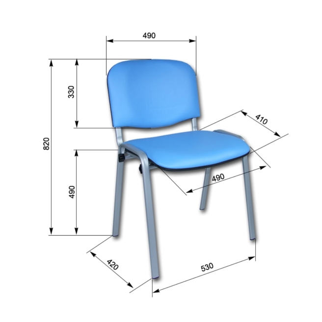 diamensions of the chair ISO