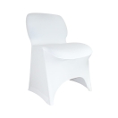 biały elastyczny pokrowiec na krzesło ISO