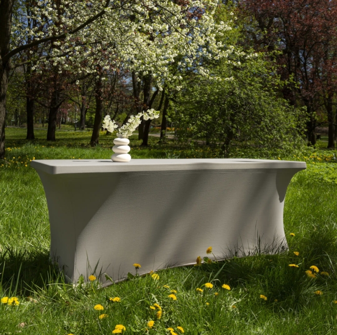 beige table cover 180x75