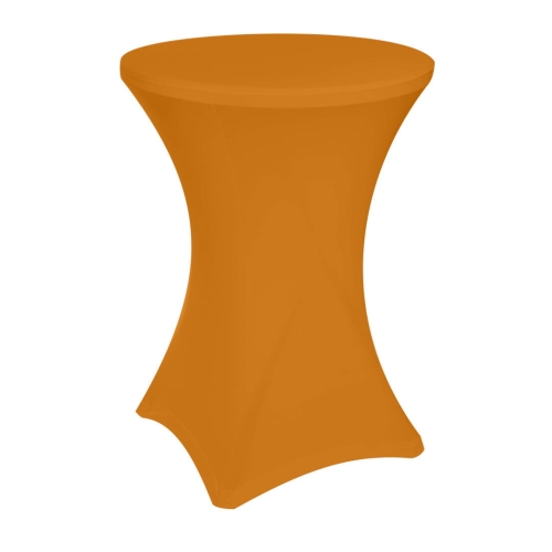 pumpkin-color cocktail table cover