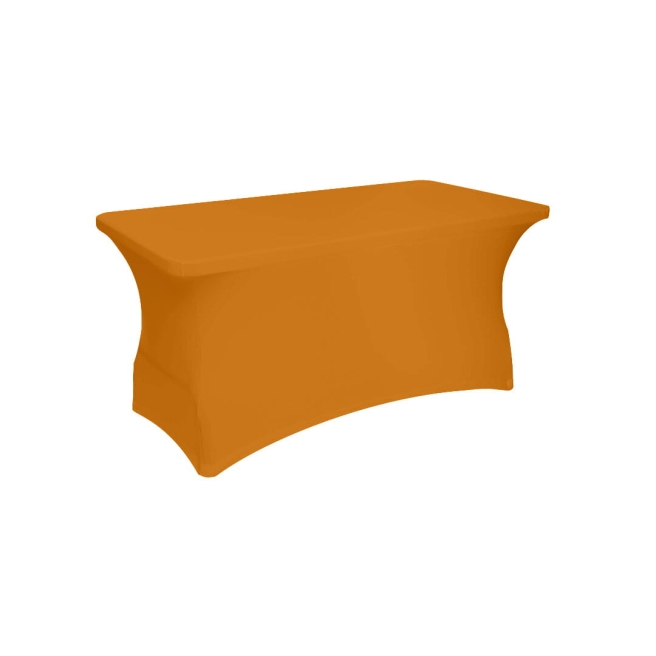 pumpkin-color catering table cover