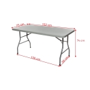 wymiary stołu cateringowego 150x75cm