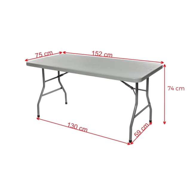 wymiary stołu cateringowego 150x75cm