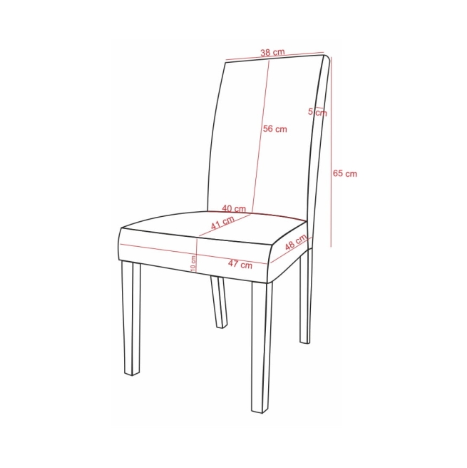 diamensions of the chair TUREBY