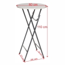 wymiary stolika koktajlowego 60 cm | PRACOWNIA HORECA