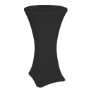 black stretch cocktail table cover diameter 60 cm