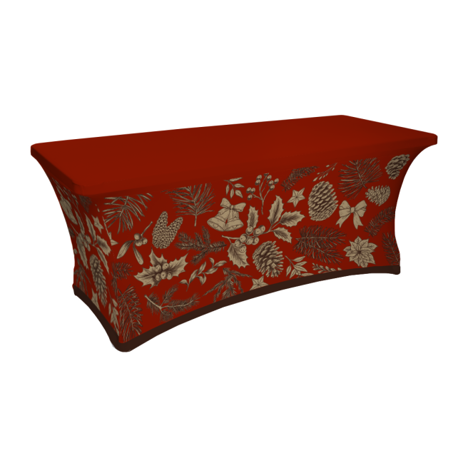 xmas mix stretch catering table cover 180x75cm | PRACOWNIA HORECA