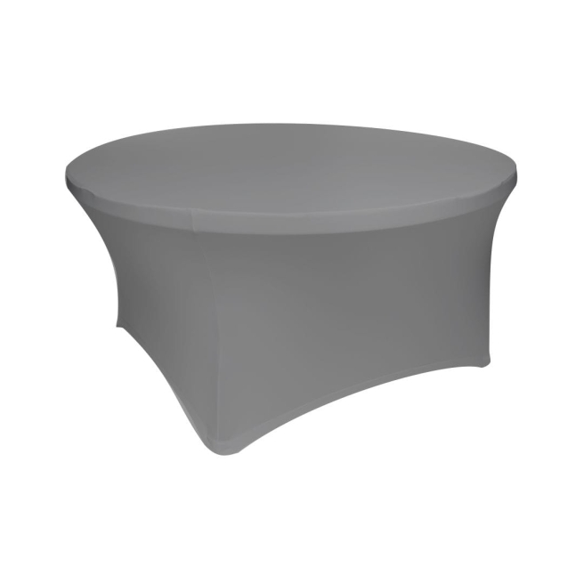 grey stretch banquet tablecloth 120 cm