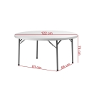 dimensions of the table 120 cm