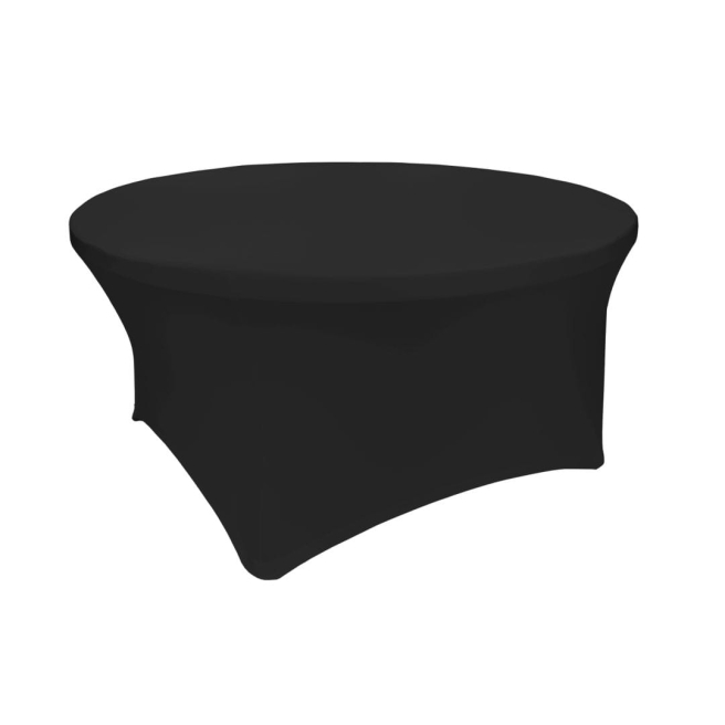 black stretch banquet tablecloth 120 cm