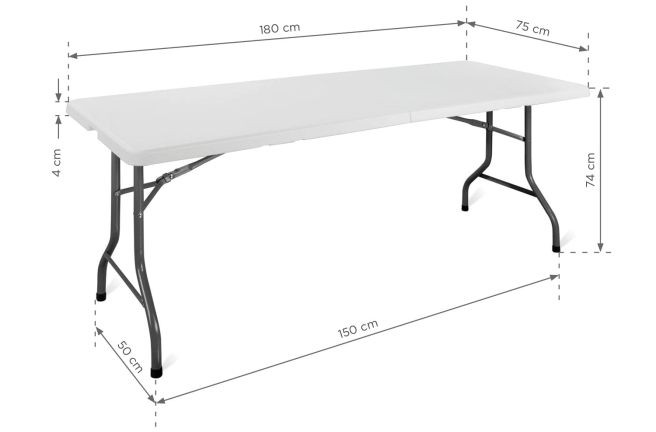 Catering table dimensions 180x75 | PRACOWNIA HORECA