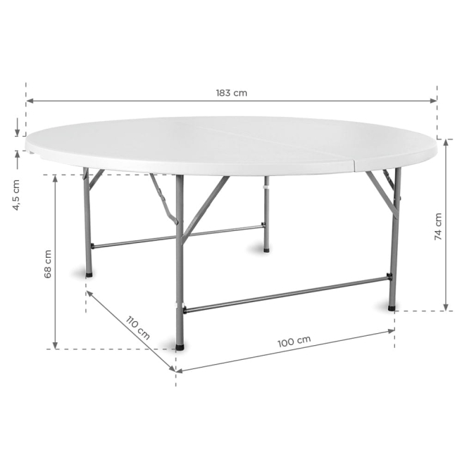wymiary stołu bankietowego 180cm | Pracownia Horeca