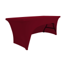 burgundy table cover with undercut  | PRACOWNIA HORECA