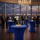 blue cocktail table cover 80 | PRACOWNIA HORECA