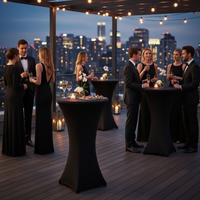 elastyczny pokrowiec koktajl 60 czarny | PRACOWNIA HORECA