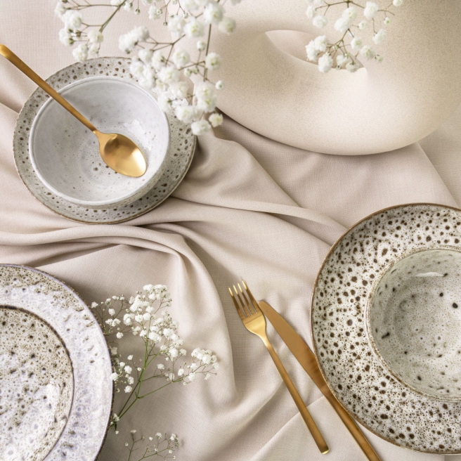 plamoodporny obrus Porto beżowy |PRACOWNIA HORECA