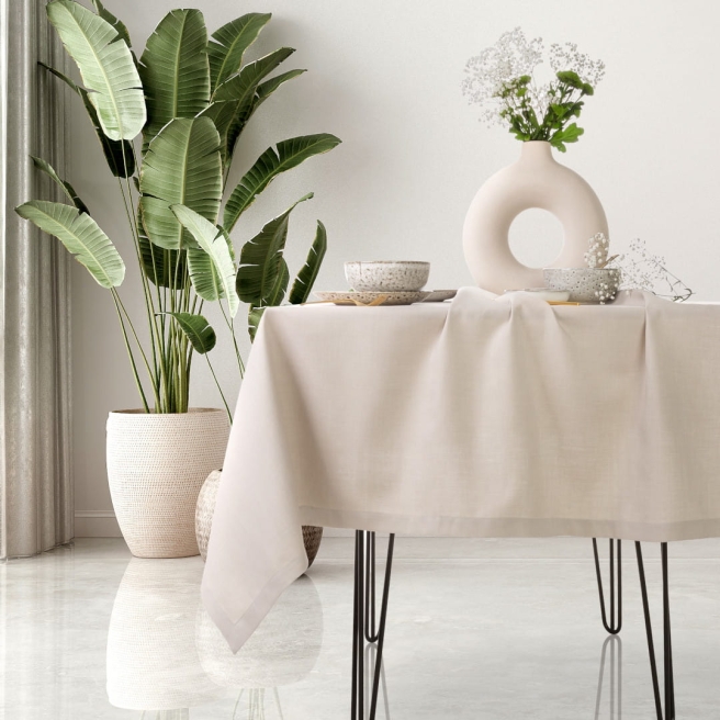 obrus gastronomiczny Porto beżowy | PRACOWNIA HORECA