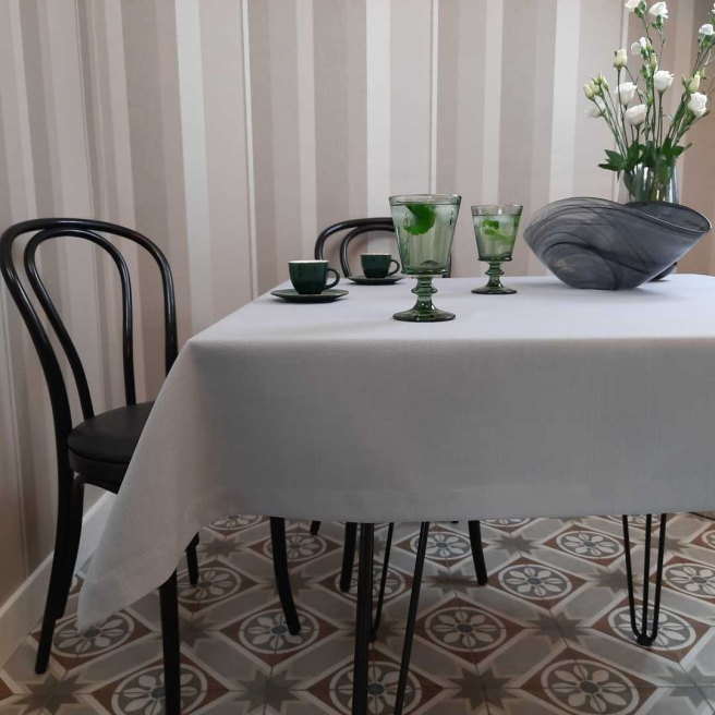 obrus plamoodporny szary 140x190cm Porto | PRACOWNIA HORECA