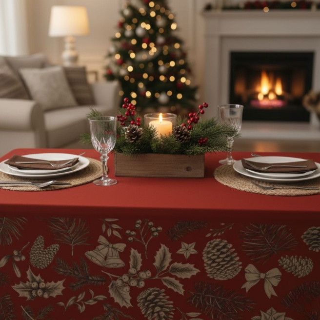 table cover with christmas print | PRACOWNIA HORECA