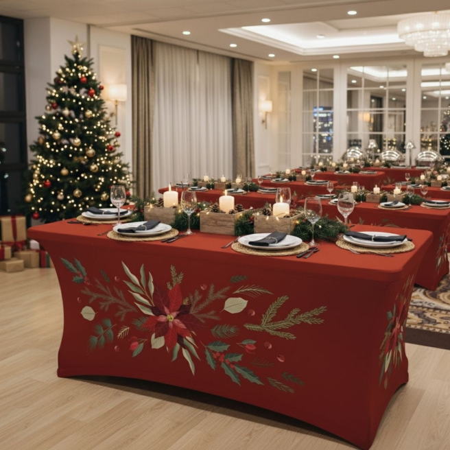 printed cover with christmas design | PRACOWNIA HORECA