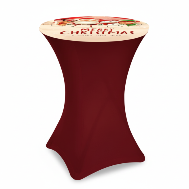 cocktail table top cover with christmas print | PRACOWNIA HORECA