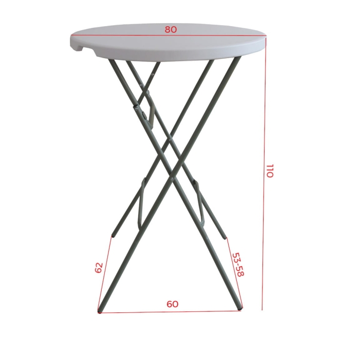 cocktail table dimensions guide | PRACOWNIA HORECA