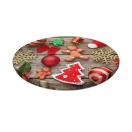 elastic table topper 80 cm with Christmas print | PRACOWNIA HORECA