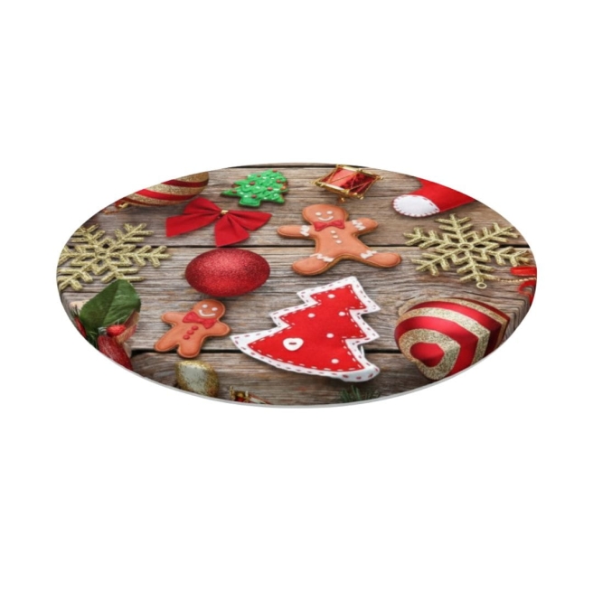 elastic table topper 80 cm with Christmas print | PRACOWNIA HORECA