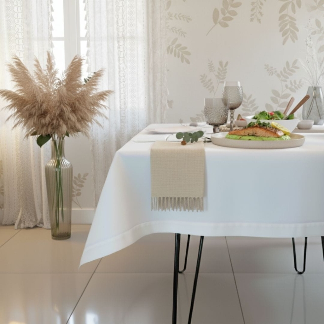 obrus 140x190cm biały | PRACOWNIA HORECA