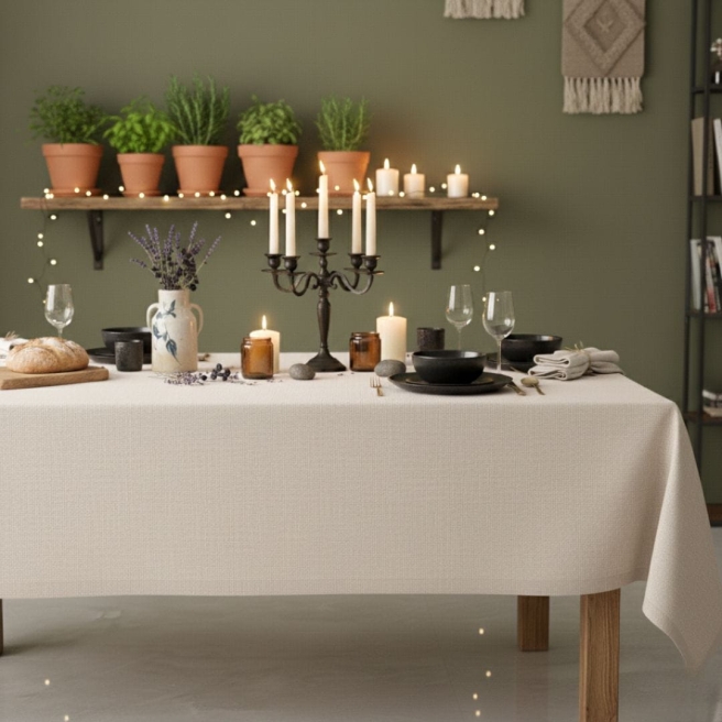 obrus hotelowy beżowy Porto | PRACOWNIA HORECA